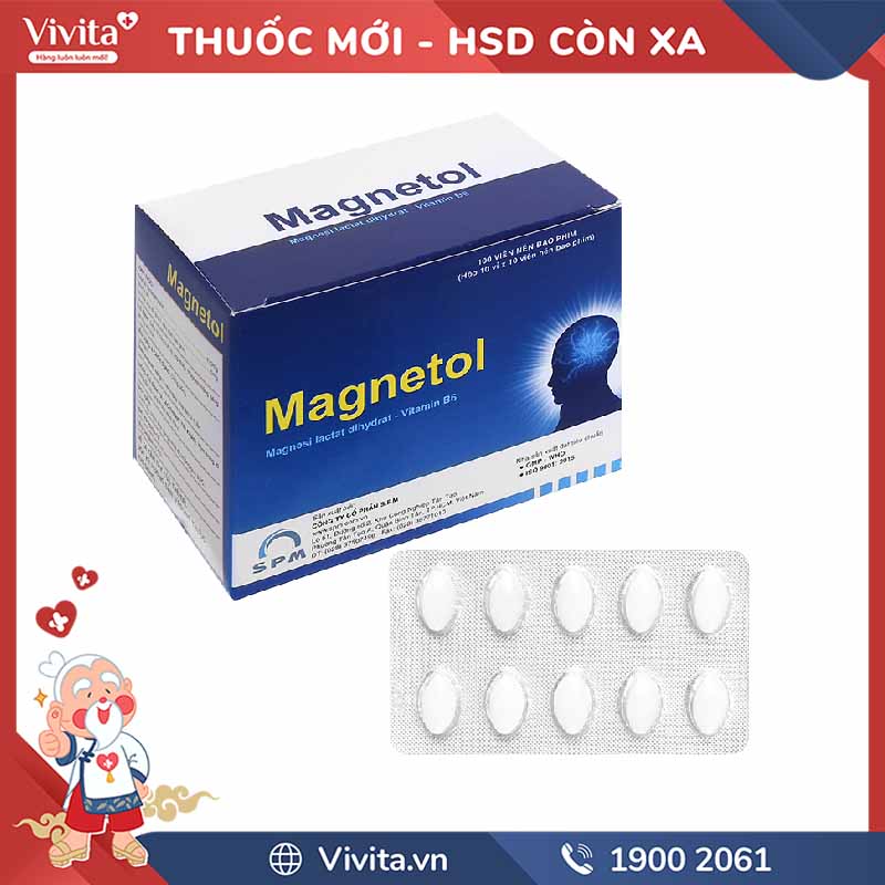 Thuốc trị thiếu magie Magnetol | Hộp 100 viên