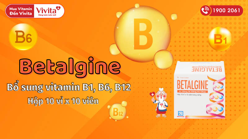 Thuốc bổ sung vitamin B1, B6, B12 Betalgine