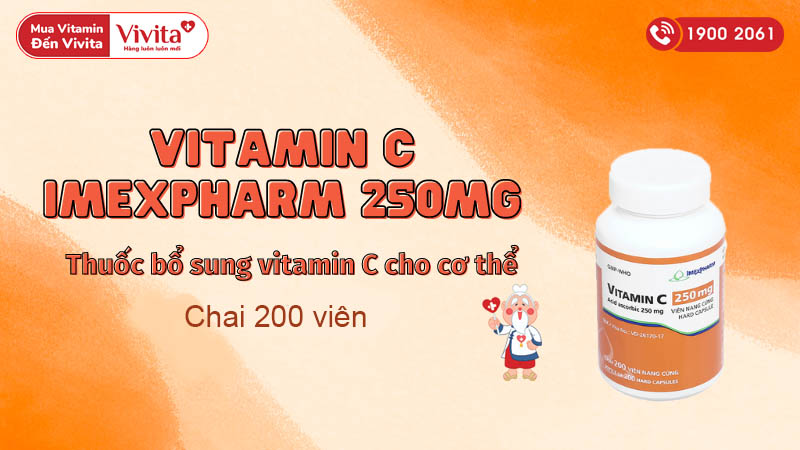 Thuốc bổ sung vitamin C cho cơ thể Vitamin C Imexpharm 250mg