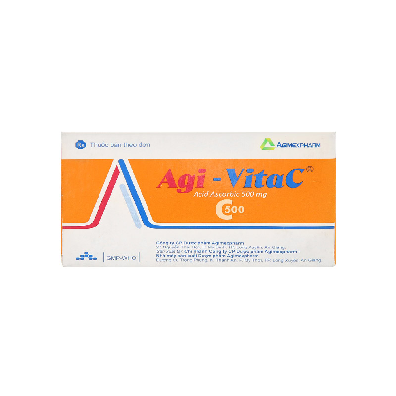 Thuốc bổ sung vitamin C cho cơ thể Agi-Vita C | Hộp 100 viên