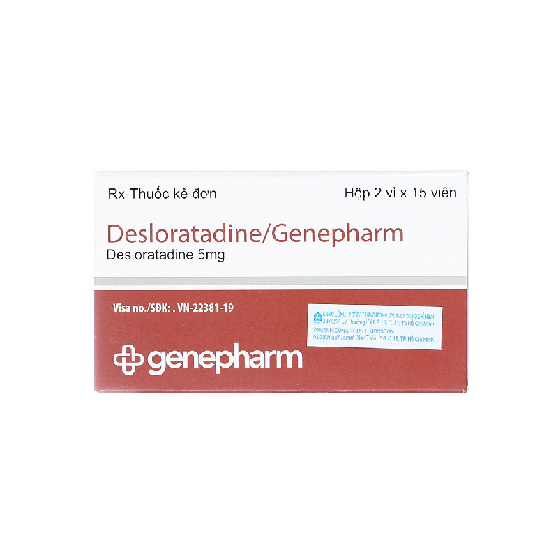 Thuốc chống dị ứng Desloratadine Genepharm | Hộp 30 viên