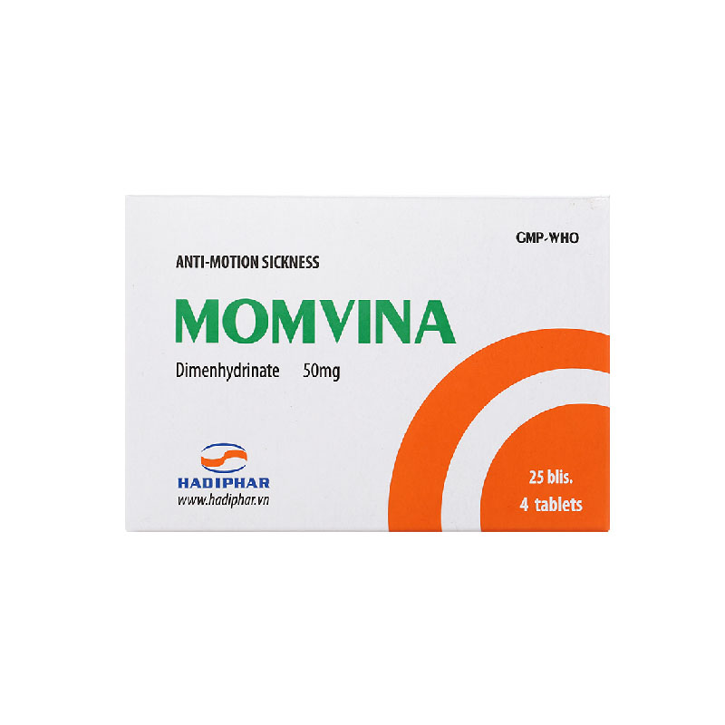 Thuốc trị rối loạn tiền đình, chống say xe Momvina | Hộp 100 viên