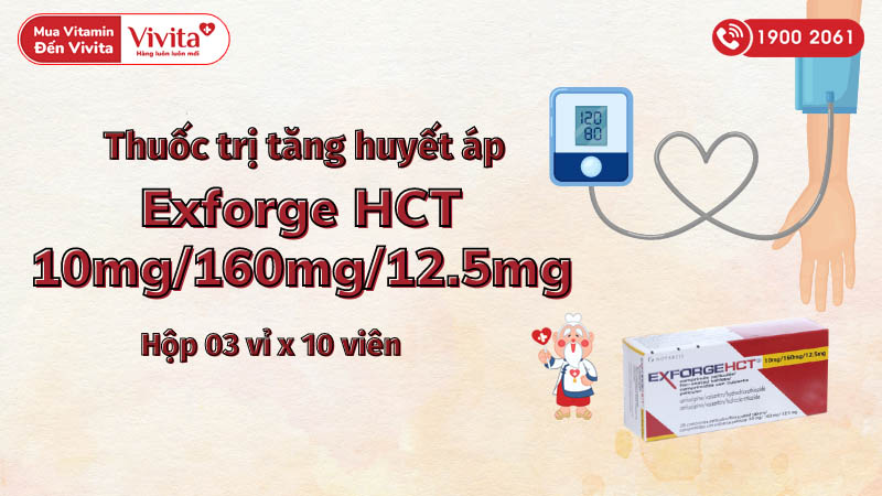 Thuốc trị tăng huyết áp Exforge HCT 10mg/160mg/12.5mg