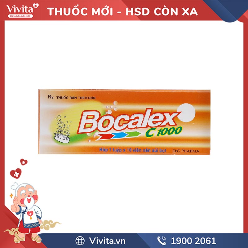Viên sủi bổ sung vitamin C cho cơ thể Bocalex C 1000 | Tuýp 10 viên