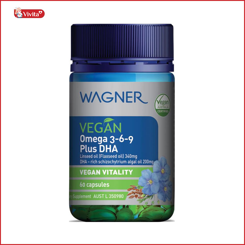 Viên Uống Thuần Chay Wagner Vegan Omega 3-6-9 Plus DHA Úc