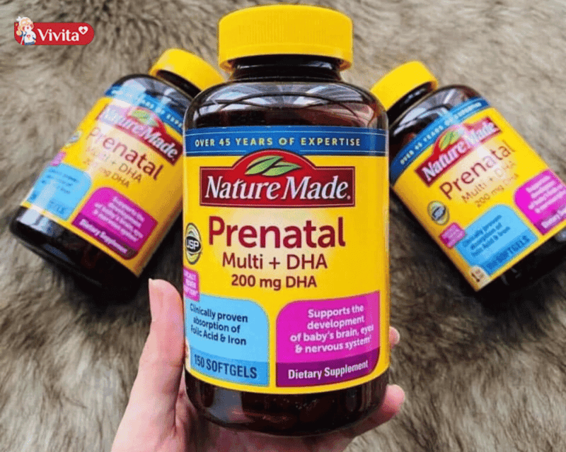 Viên Vitamin tổng hợp cho bà bầu Nature Made Prenatal Multi +DHA
