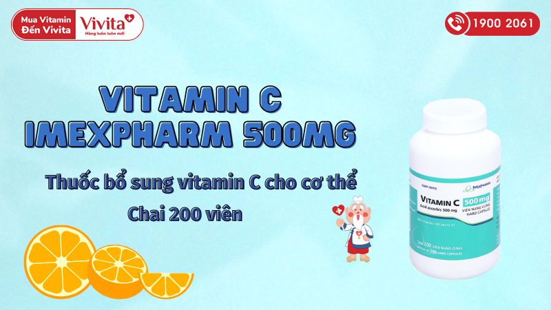 Thuốc bổ sung vitamin C cho cơ thể Vitamin C Imexpharm 500mg