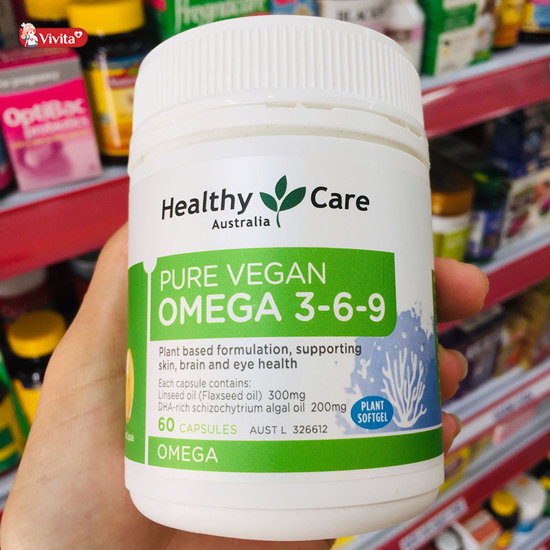 Vitamin tổng hợp cho người lớn ăn chay Healthy Care Pure Vegan Omega 3-6-9