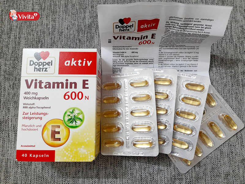 Vitamin E Của Đức Doppelherz Aktiv Vitamin E 600N