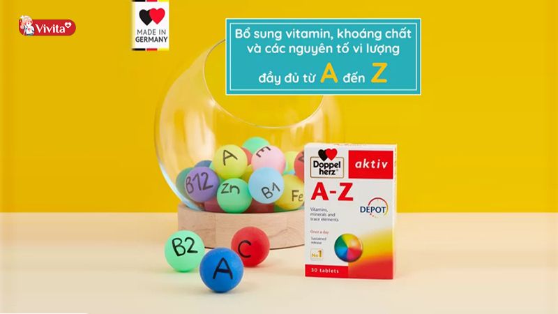 Doppelherz Aktiv A-Z Depot - Vitamin tổng hợp cho người lớn của Đức