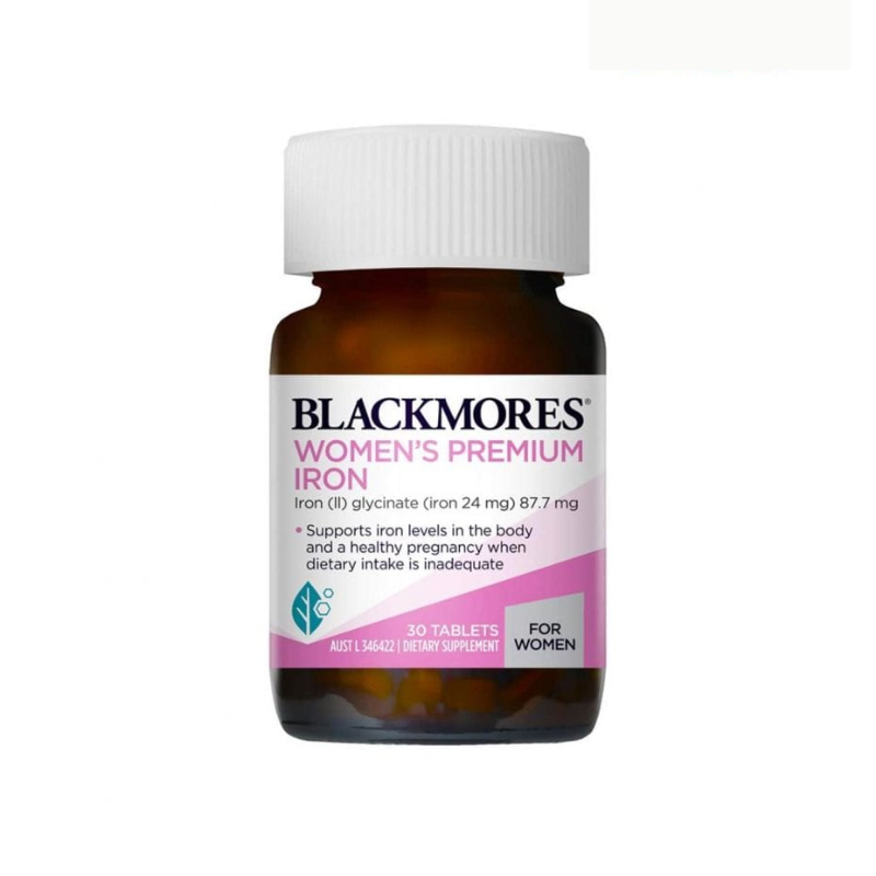 Blackmores Women’s Premium Iron Viên Uống Hỗ Trợ Bổ Sung Sắt Cho Phụ Nữ Và Bà Bầu Của Úc (Hộp 30 viên)