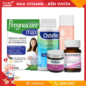bộ sản phẩm Vitamin cho mẹ bầu từ 3 tháng đến cuối thai kỳ
