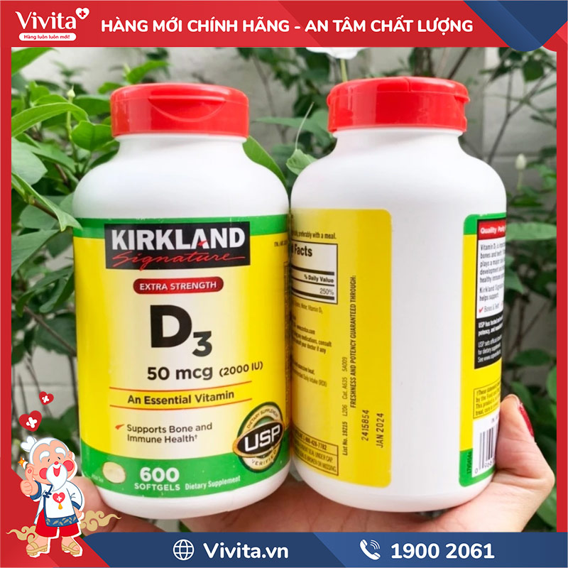 đối tượng sử dụng kirkland vitamin d3 50mcg (2000iu)