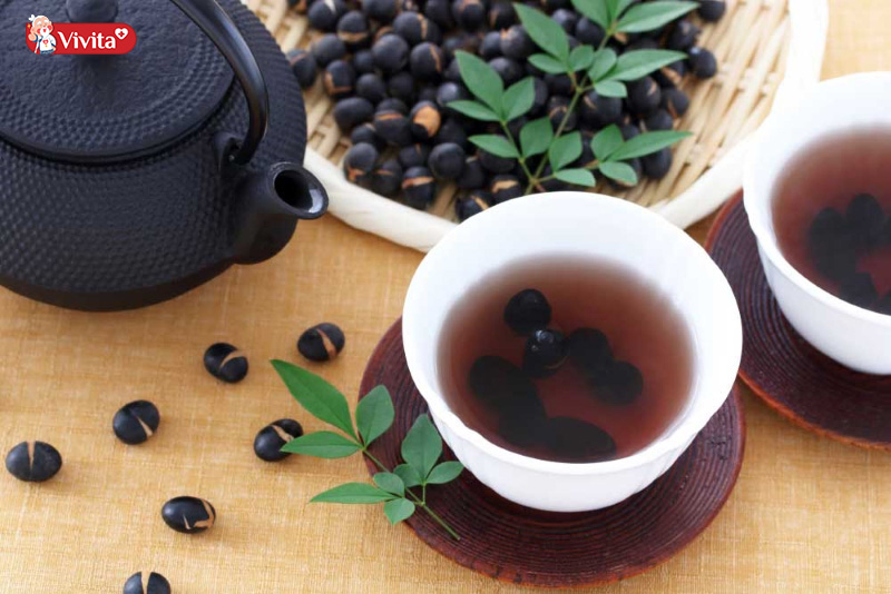 nước uống trà đậu đen rang giảm mỡ bụng trước khi đi ngủ