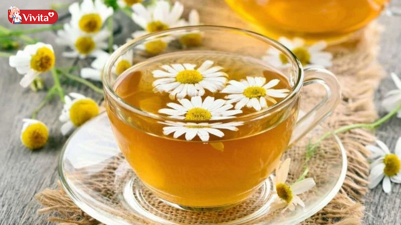 nước uống trà hoa cúc giảm mỡ bụng trước khi đi ngủ