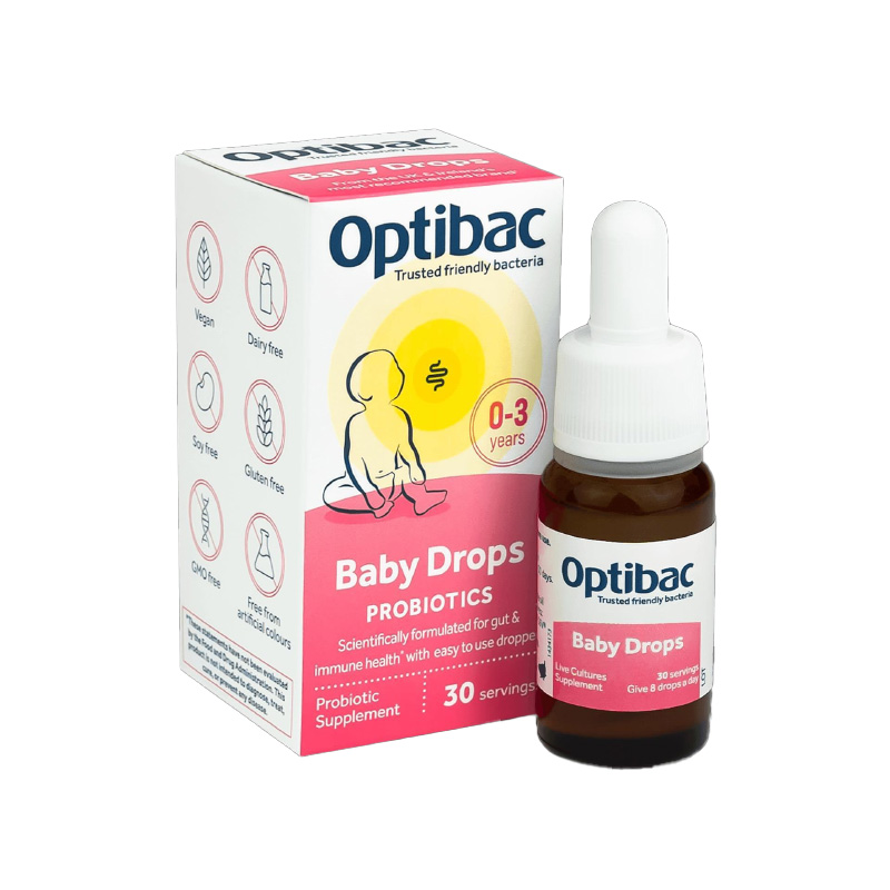 Optibac Baby Drops - Men Vi Sinh Cho Bé Từ 0 – 3 Tuổi Hộp 10ml