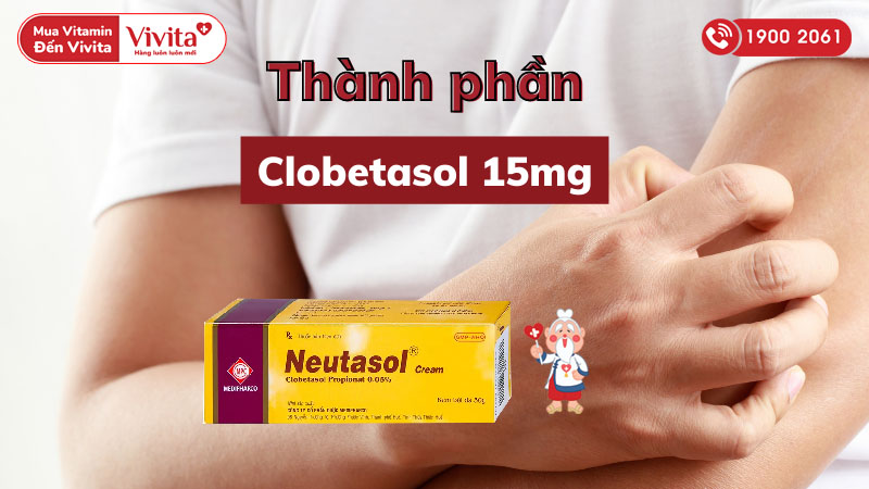 Thành phần thuốc trị chàm, vảy nến, viêm da Neutasol Cream Medipharco