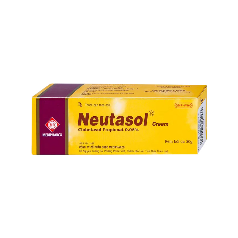 Thuốc trị chàm, vảy nến, viêm da Neutasol Cream Medipharco | Tuýp 30g
