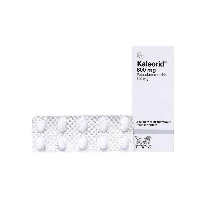 Thuốc phòng và trị giảm kali máu Kaleorid | Hộp 30 viên