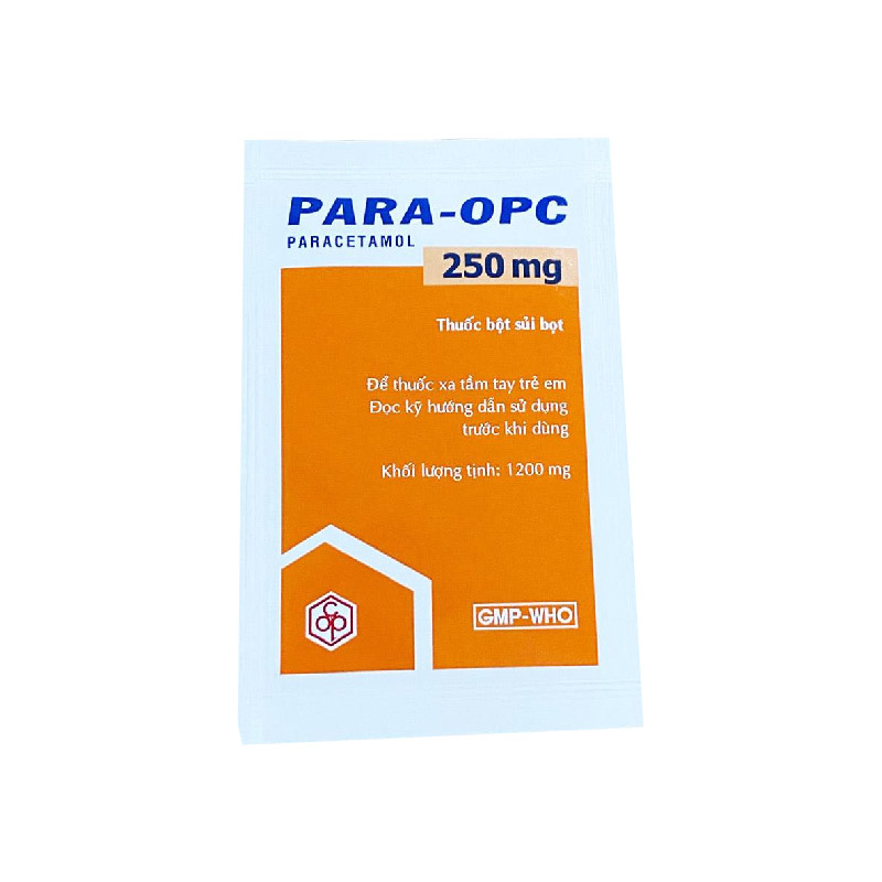 Thuốc giảm đau, hạ sốt Para-OPC 250mg | Hộp 12 gói