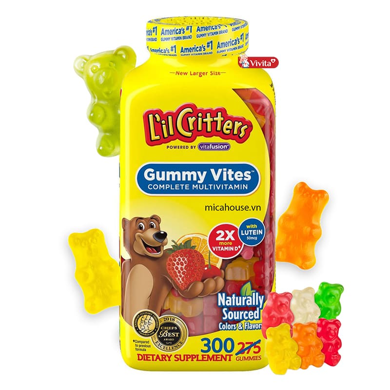 Kẹo dẻo Gummy Vites Complete Multivitamin hương trái cây của L'il Critters