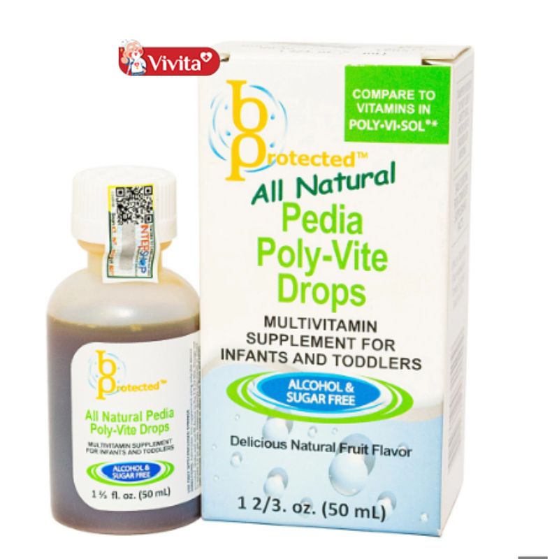 Vitamin tổng hợp cho trẻ em từ 6 tháng tuổi dạng ống Pedia Poly-Vite Drops
