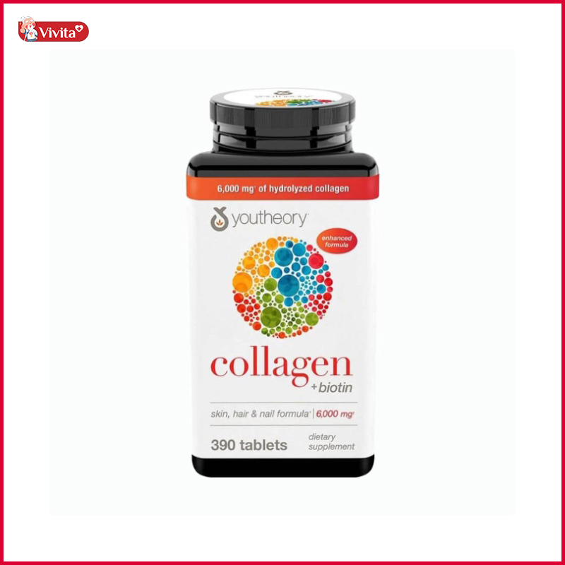 TPCN bổ sung Vitamin cho tóc Collagen Youtheory Type 1 2 & 3