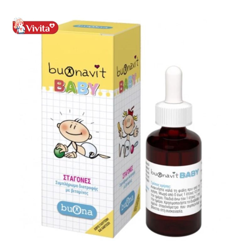 Vitamin tổng hợp nhỏ giọt cho bé dưới 1 tuổi Buonavit Baby
