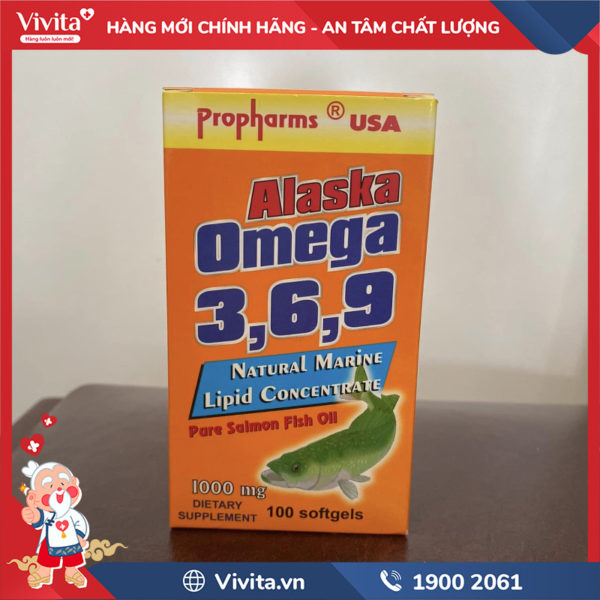 Alaska Omega 3,6,9 1000mg hộp 100v hỗ trợ bổ não, sáng mắt