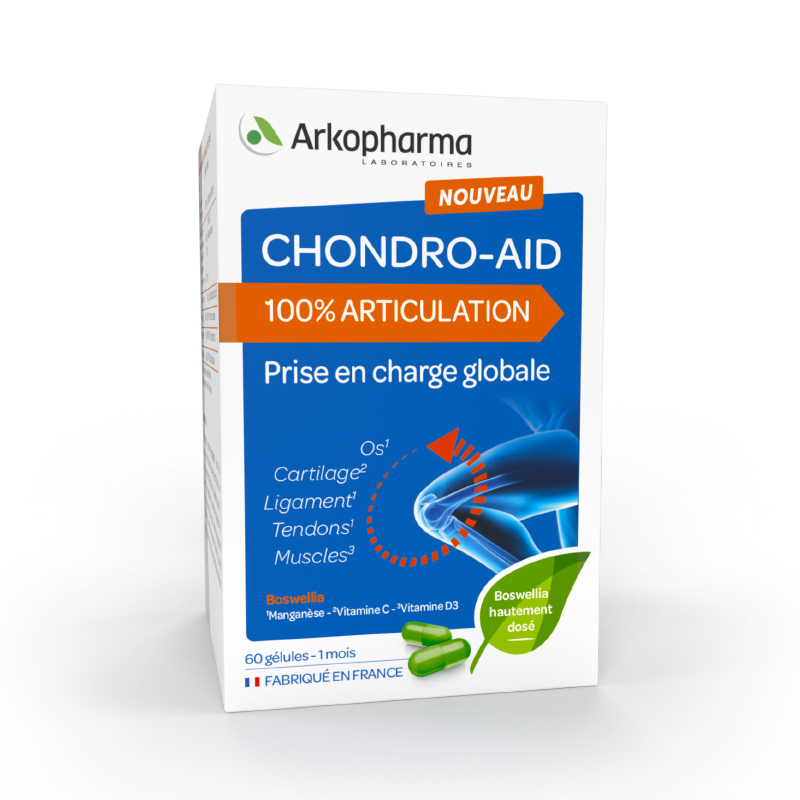 Arkopharma Chondro-Aid 100% Articulat Hỗ Trợ Tăng Cường Sức Khỏe Xương Khớp Hộp 120 Viên
