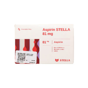 Thuốc ngừa đột quỵ, nhồi máu cơ tim Aspirin Stella 81mg