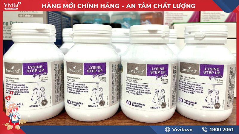 công dụng bio island lysine step up for youth