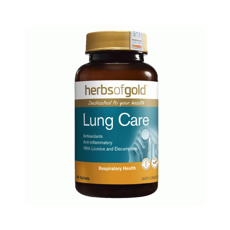 Herbs Of Gold Lung Care Hỗ Trợ Tăng Cường Sức Khỏe Đường Hô Hấp Hộp 60 Viên