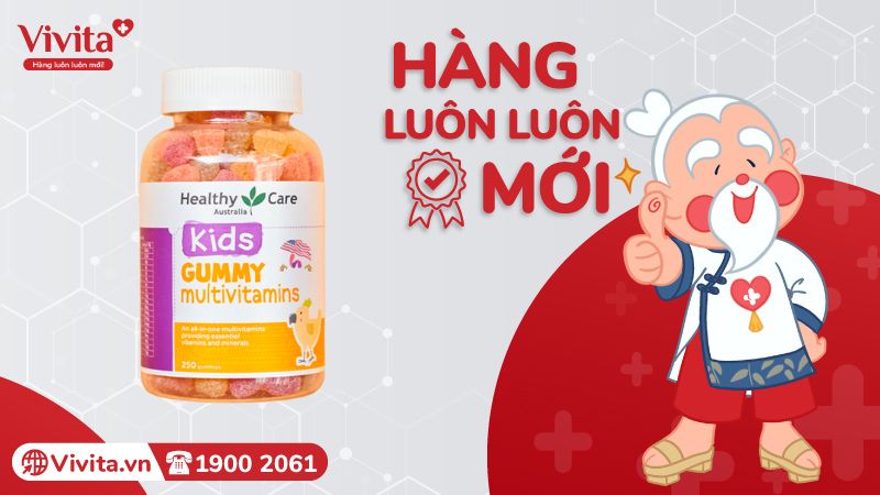 Mua Kẹo dẻo vitamin cho bé Healthy Care Kids Gummy Multivitamins của ÚC tốt Nhất