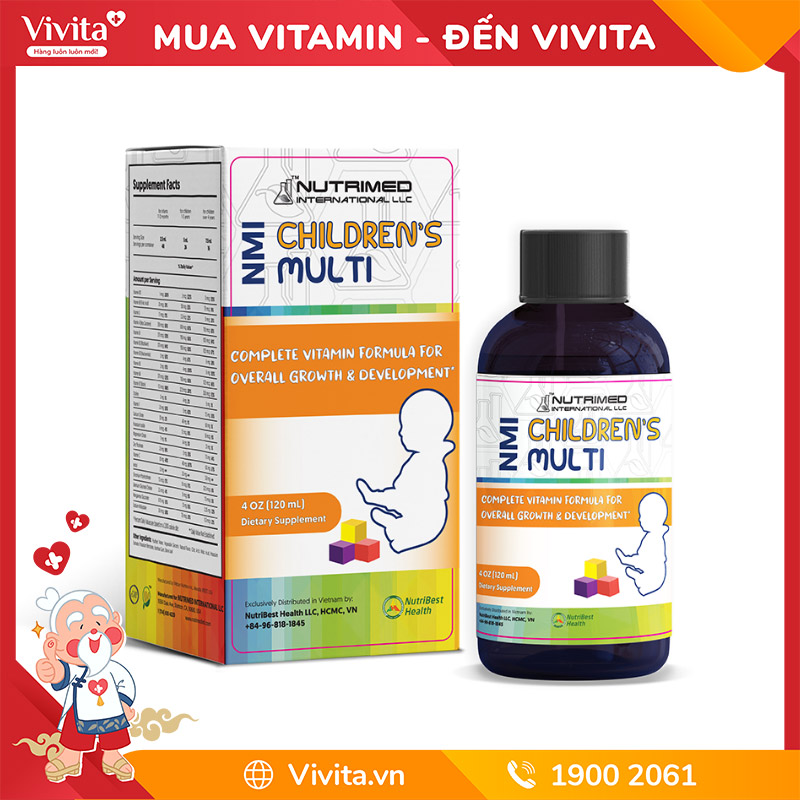 NMI Children’s Multi Hỗ Trợ Bổ Sung Một Số Vitamin Chai 120ML