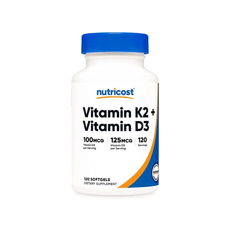 Nutricost Vitamin K2 + D3 Viên Uống Hỗ Trợ Tăng Cường Sức Khỏe Xương Hộp 120 Viên