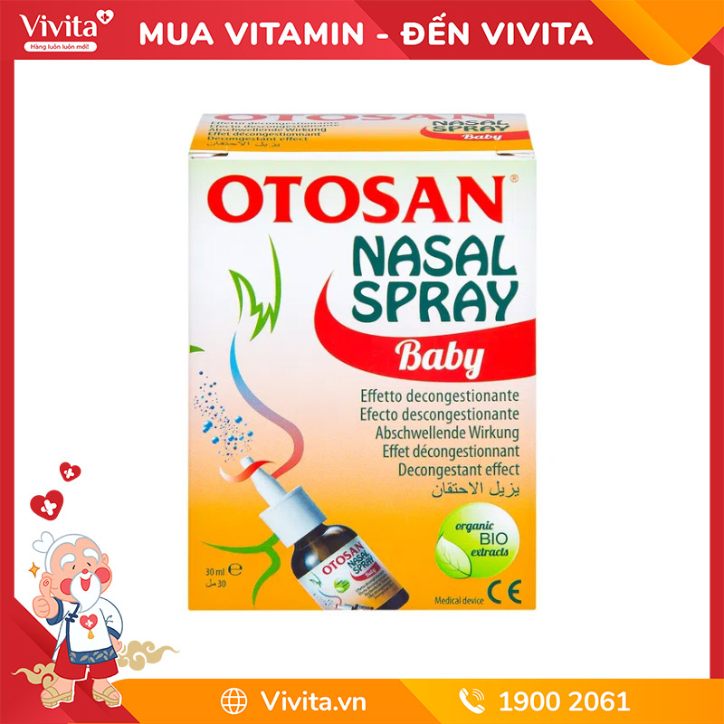 Xịt Mũi Trẻ Em Otosan Nasal Spray Baby Chai 30ml