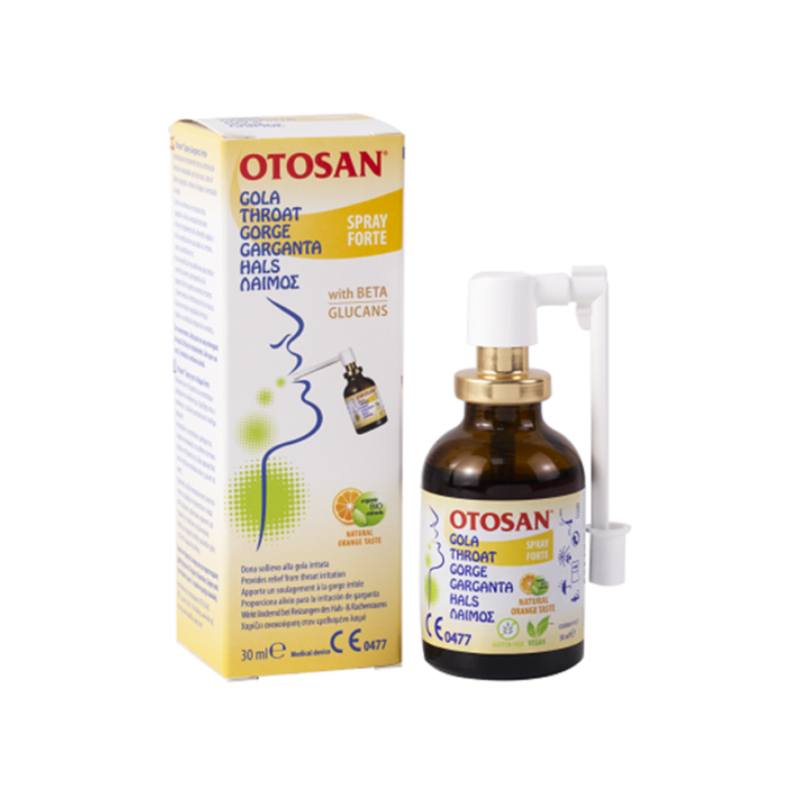 Otosan Throat Spray Forte Xịt Họng Hỗ Trợ Giảm Đau Họng, Rát Họng Chai 30ml