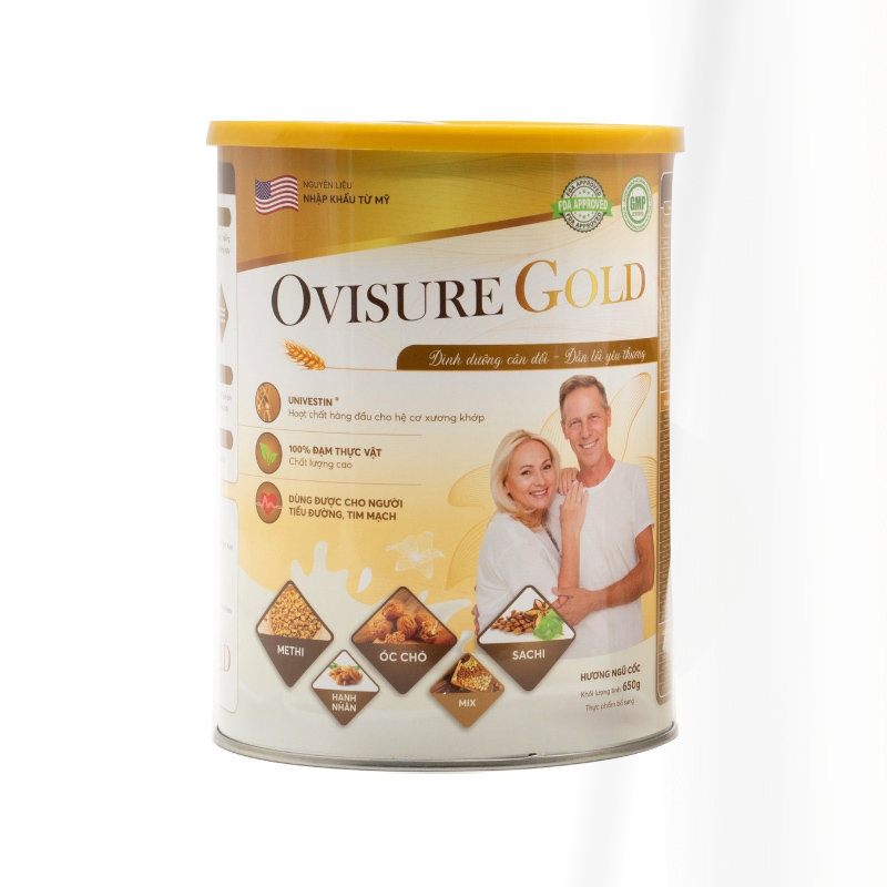 Ovisure Gold Sữa Hạt Hỗ Trợ Sức Khỏe Xương Khớp (Hộp 650g)