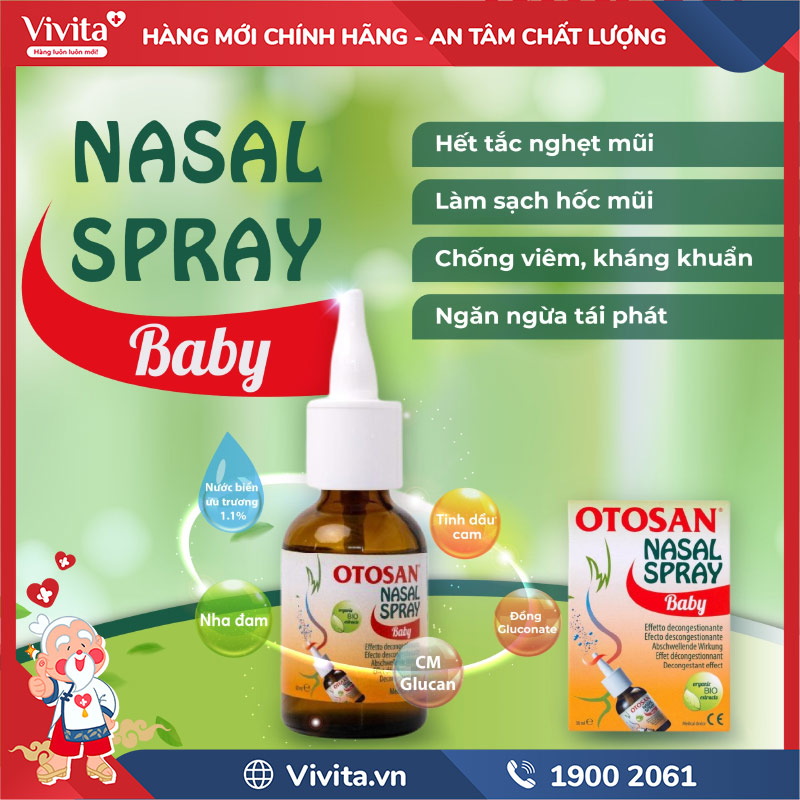 thành phần otosan nasal spray baby