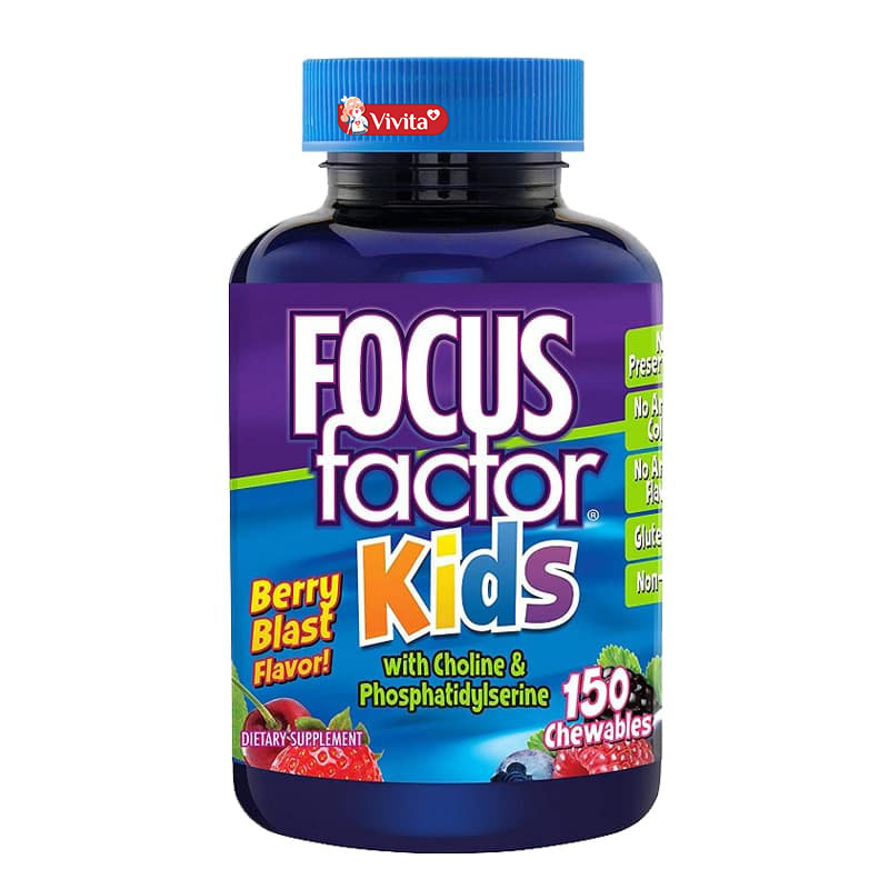 Viên uống bổ não, tăng cường trí nhớ cho bé Focus Factor Kid