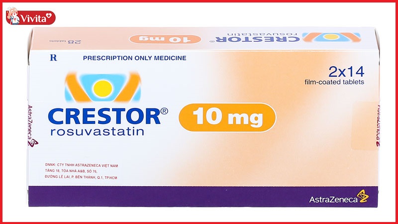 Thuốc giảm mỡ máu tốt nhất Crestor 10mg