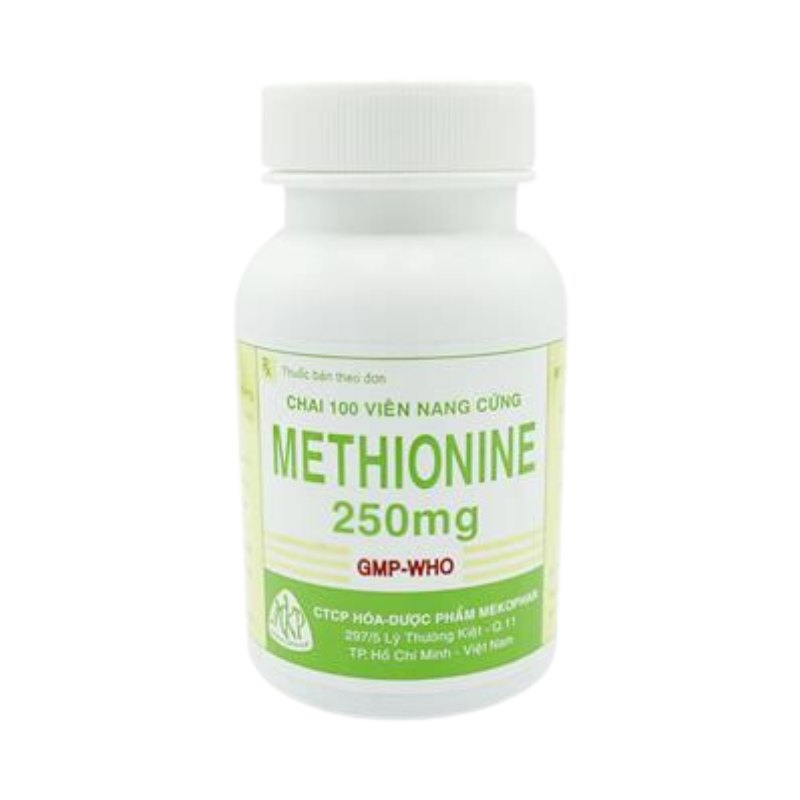 Thuốc giải độc paracetamol Methionine Mekophar 250mg | Chai 100 viên