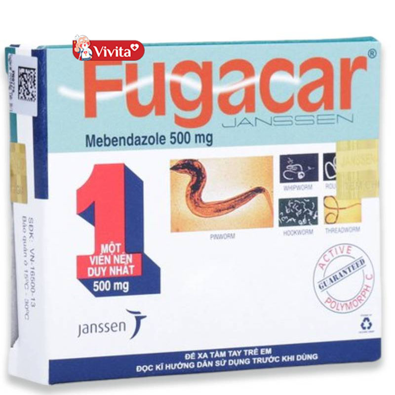 Thuốc tẩy giun Fugacar 500mg