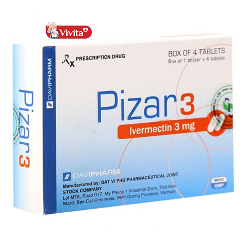 Thuốc tẩy giun Pizar 3