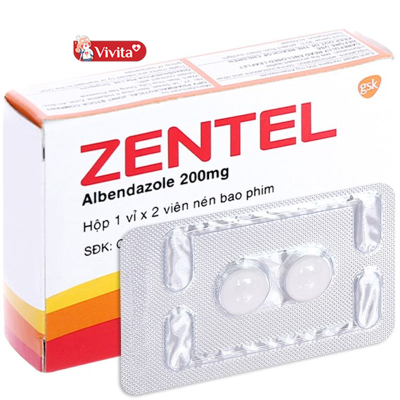 Thuốc Zentel 200mg trị giun sán