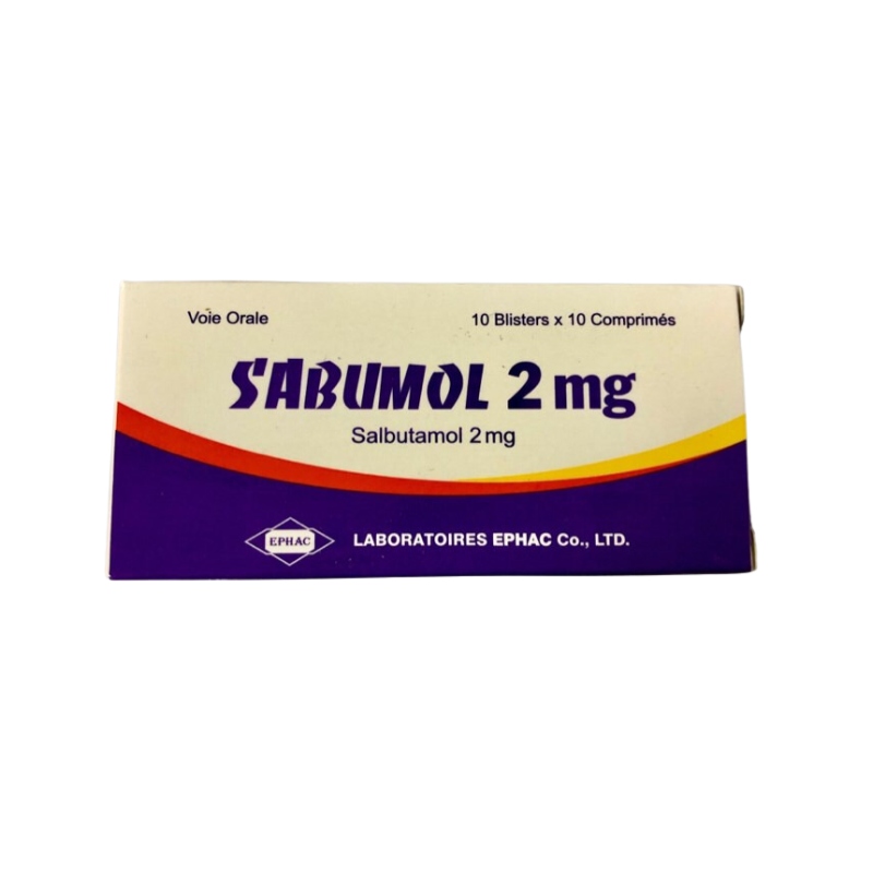 Thuốc trị hen suyễn Sabumol 2mg | Hộp 100 viên