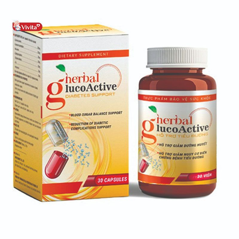 Viên uống ổn định đường huyết Herbal Glucoactive