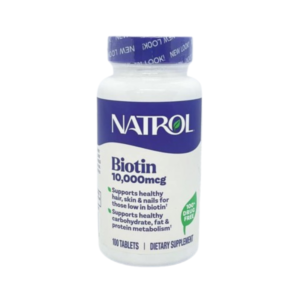 Natrol Biotin 10.000mcg Maximum Strength của Mỹ, hỗ trợ mọc tóc, ngừa tóc gãy rụng (100 viên)