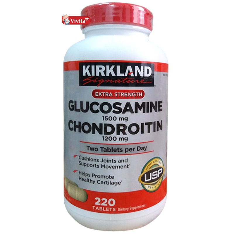 Kirkland Glucosamine Chondroitin Mỹ Hộp 220 Viên